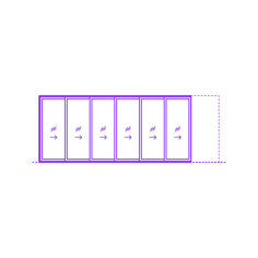 Buildings Sliding Doors Multi Slide Door Pocket 6 Panels Digital Sketch Svg Design, Free Vectors File